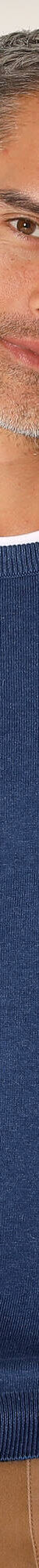 Pull pur coton col rond manches longues (bleu chiné) Pull pur coton col rond manches longues (bleu chiné)
